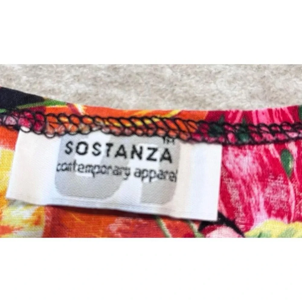 Vintage Sostanza Fruit Print Dress Girls Colorful Sleeveless‎ Pockets size 5